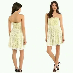 GUESS Elvie Crochet Lace Overlay Seamed Detail Dress Size 2 XS